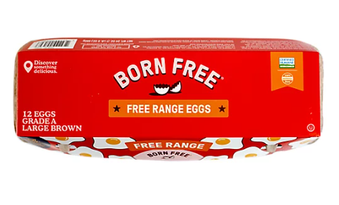 Born Free Free Range Large Brown Eggs - 12ct