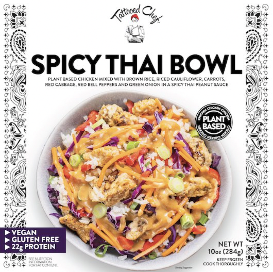 Tattooed Chef Plant Based Spicy Thai Bowl Vegan Gluten Free - 10 oz