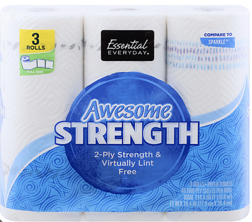 Essential Everyday Awesome Strength 2-Ply Paper Towels - 6 Count