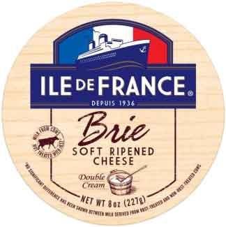 Ile De France Brie Cheese Soft Ripened Wheel - 8 Oz