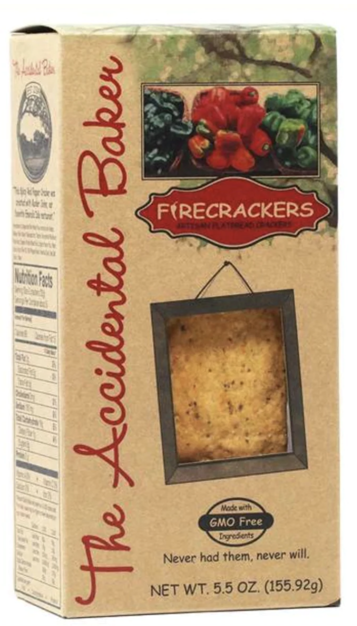 The Accidental Baker Flatbread Crackers Firecrackers - 5.5 Oz