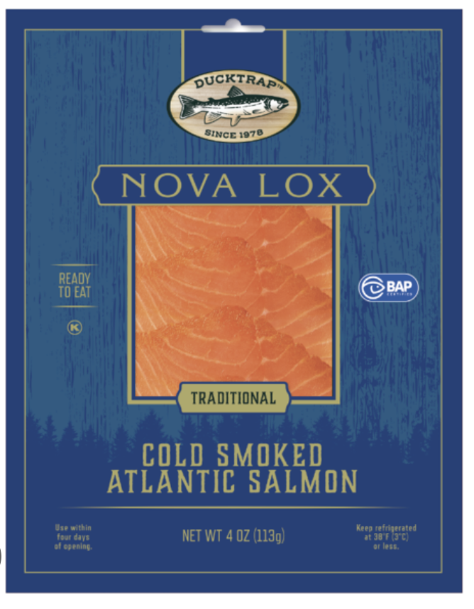 Ducktrap River of Maine Nova Lox Cold Smoked Atlantic Salmon - 4 oz