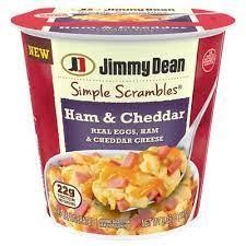 Jimmy Dean Simple Scrambles Ham & Cheddar Cup Single - 5.35 oz