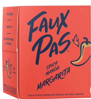 Faux Pas Spicy Mango Margarita 4 pk - 8.5 Oz Can