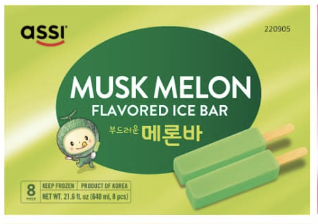 Assi Ice Bar Melon 8ct - 21.6 fl oz