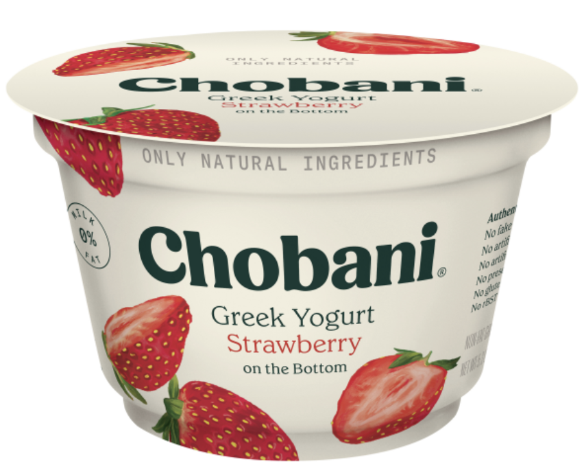 Chobani All Natural Greek Yogurt Strawberry Gluten Free - 5.3 Oz