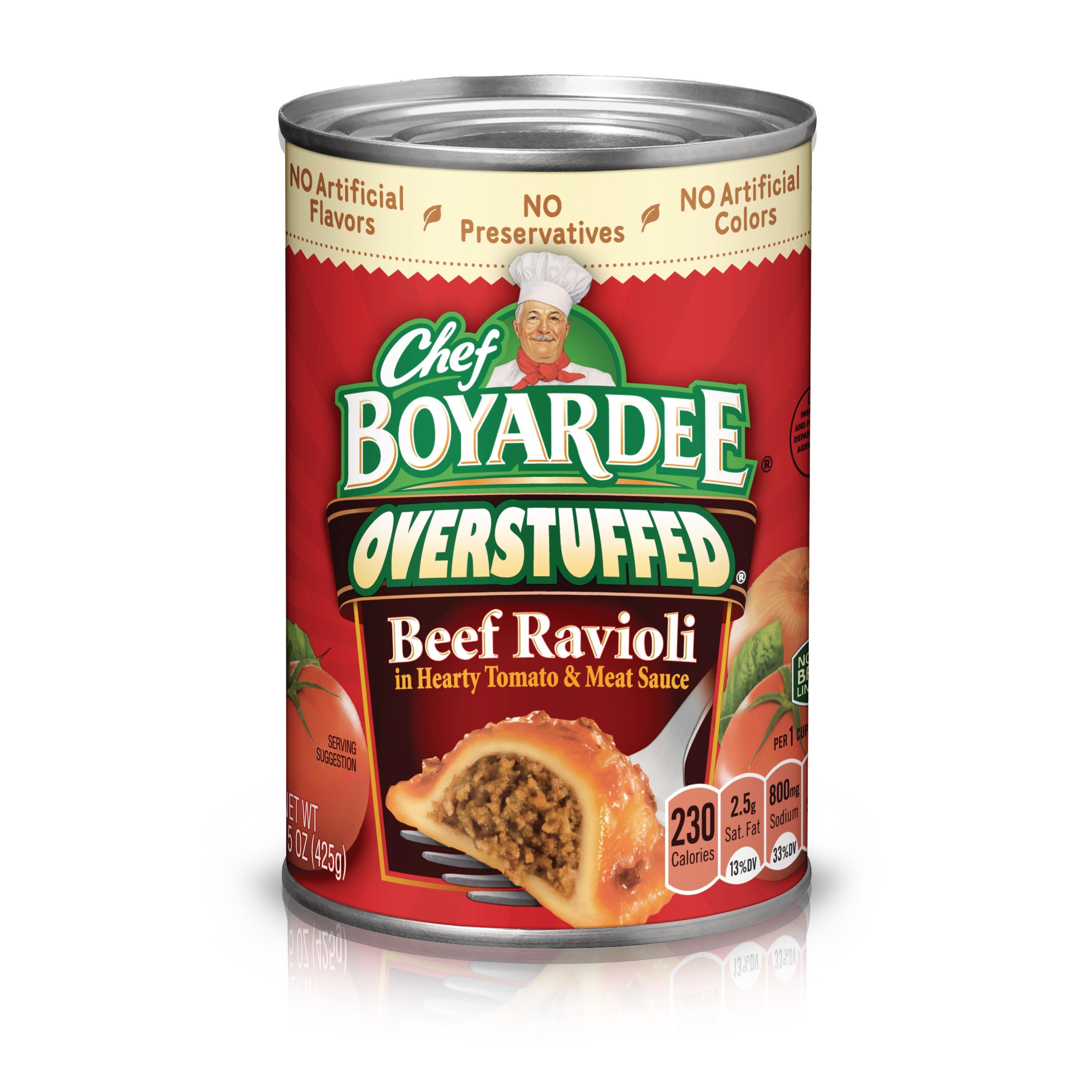 Chef Boyardee Overstuffed Beef Ravioli - 15 Oz