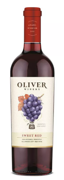 Oliver Winery Sweet Red Wine - 750 ml