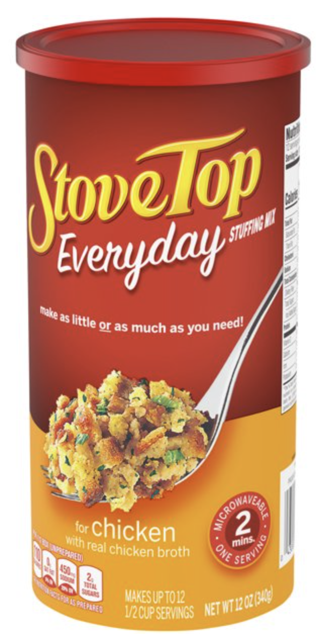 Kraft Stove Top Everyday Stuffing Mix for Chicken with Real Chicken Broth - 12 Oz Can