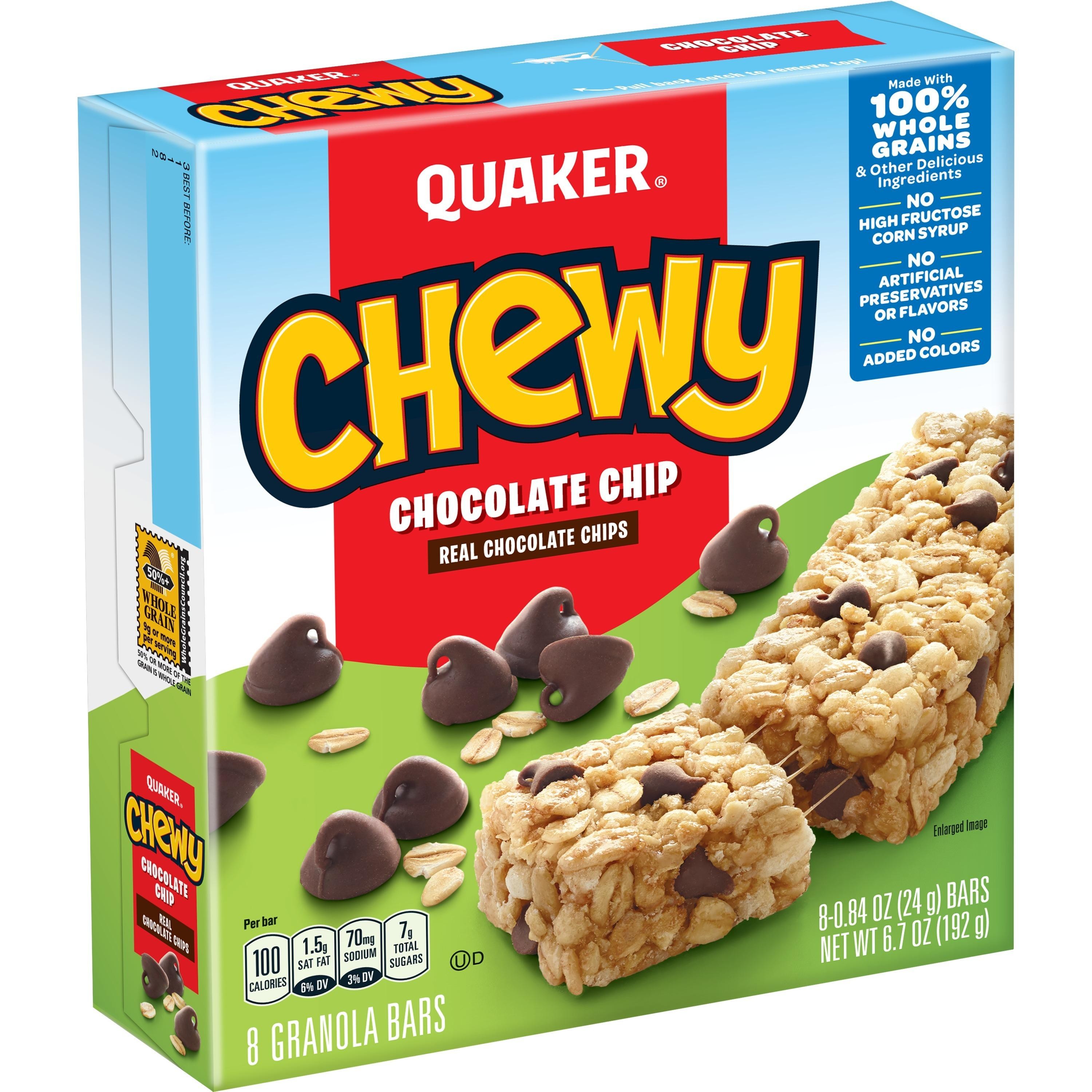 Quaker Chewy Chocolate Chip Bars 8 ct - 6.7 Oz