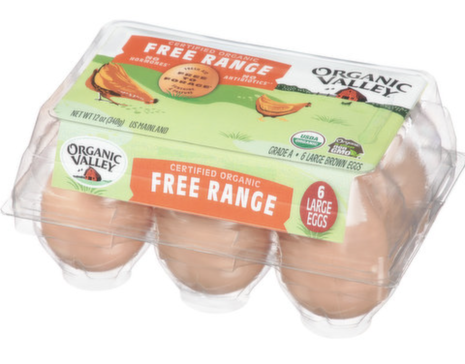 Organic Valley Certified Free Range Organic Large Brown Eggs - 6 Count