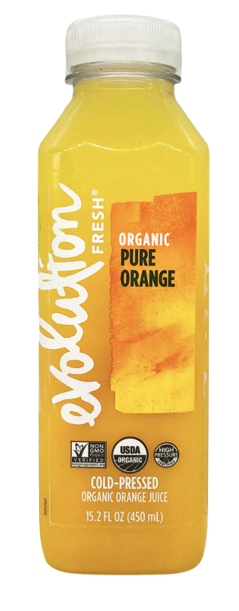 Evolution Fresh Organic Cold Pressed Fruit & Vegetable Juice Blend, Pure Orange - 15.2 Fl Oz