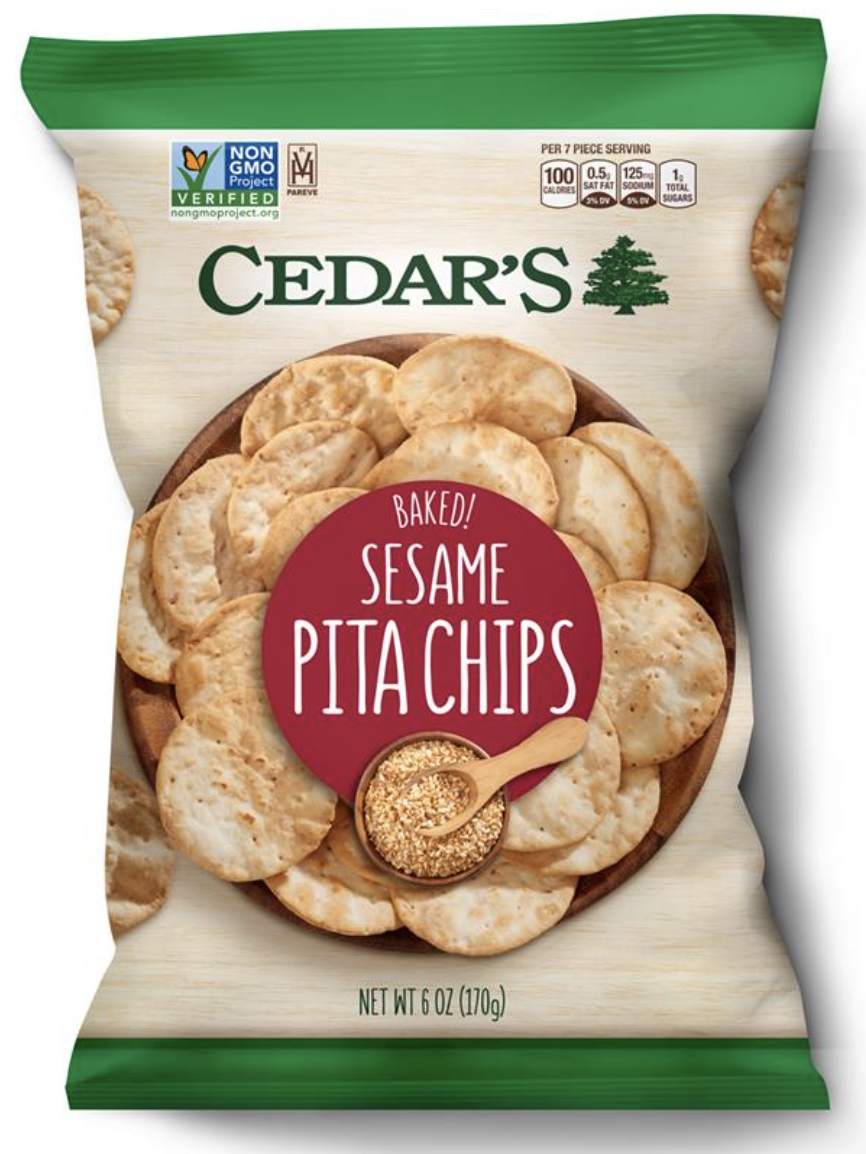 Cedar's Baked Sesame Pita Chips - 6 oz