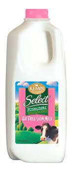 Kemps Select Skim Fat Free Milk - 0.5 Gal
