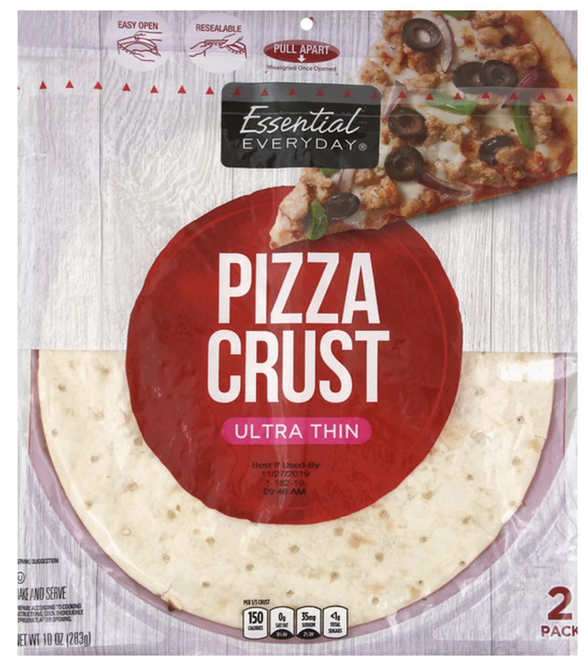 Essential Everyday Ultra Thin Pizza Crusts 2 Packs - 10 Oz