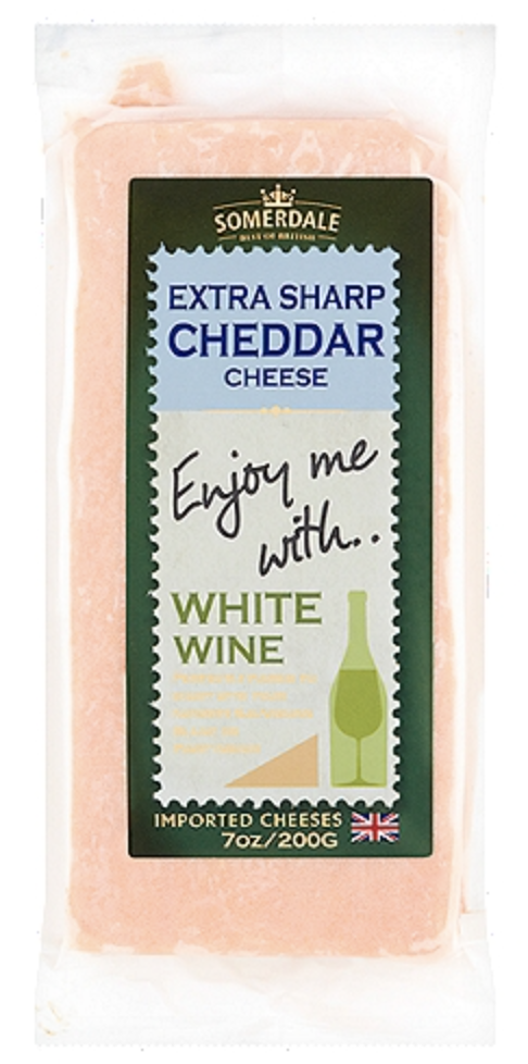 Somerdale White Wine Extra Sharp Cheddar Cheese - 7 oz
