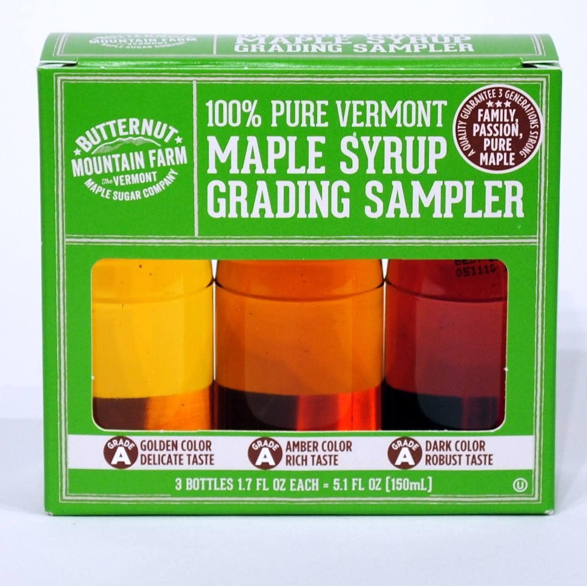 Butternut Mountain Farm 100% Pure Vermont Maple Syrup Grading Sampler - 5.1 Fl Oz