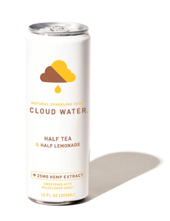 Cloud Water CBD-Infused Sparkling Water 25mg CBD, Half Tea & Half Lemonade - 12 Fl Oz