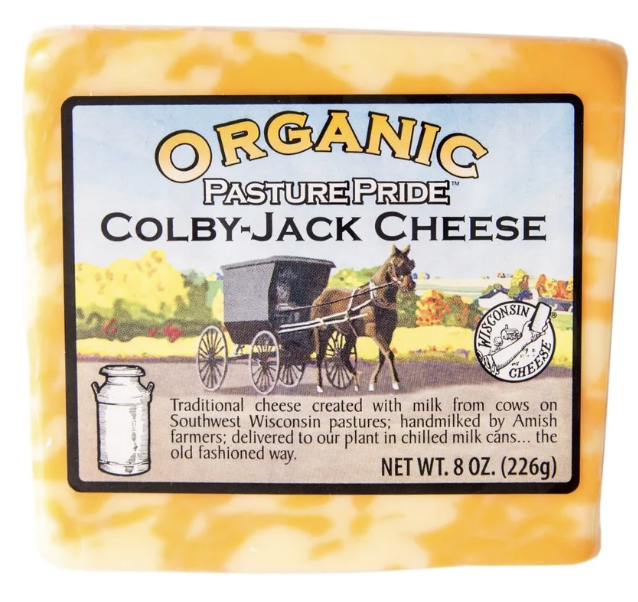 Organic Pasture Pride Colby Jack Cheese - 8 oz