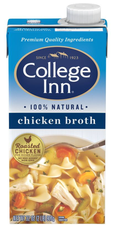 College Inn 100% Natural Chicken Stock Gluten Free - 32 Oz