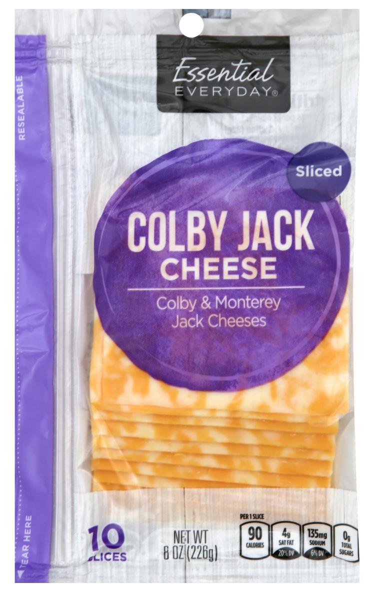 Essential Everyday Colby Jack Cheese Slices 10 CT - 8 oz