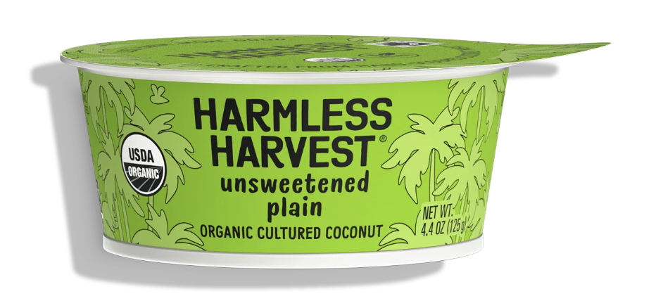 Harmless Harvest Organic Dairy Free Coconut Yogurt, Unsweetened Plain - 4.4 Fl Oz