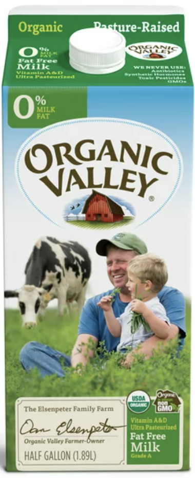 Organic Valley 0% Fat Free Milk - 64 fl oz