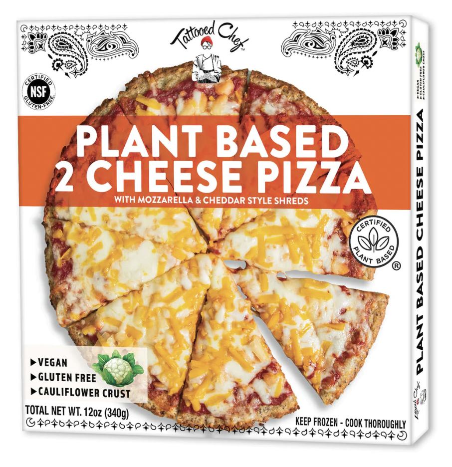 Tattooed Chef Plant Based 2 Cheese Pizza Vegan Gluten Free - 12 oz