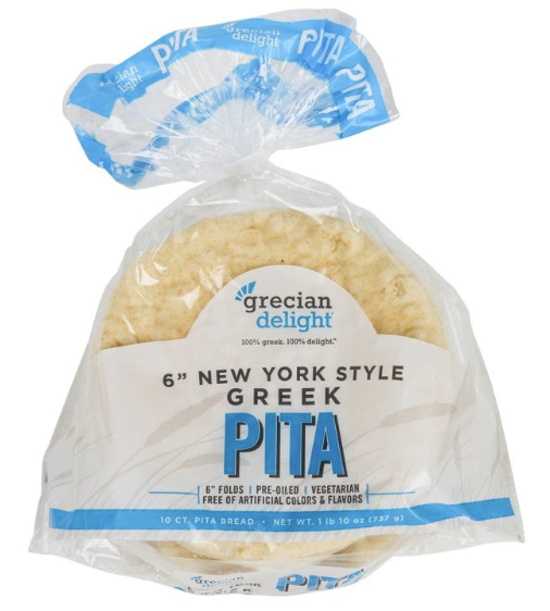 Grecian Delight 6″ New York Style Greek Pita Folds 10ct - 26 Oz