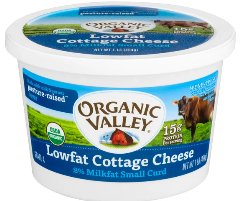 Organic Valley Lowfat Cottage Cheese 2% Milkfat Small Curd - 16 oz