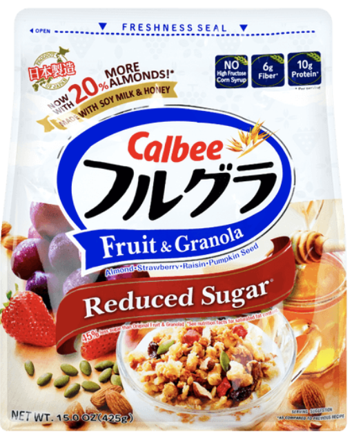 Calbee Fruit & Granola Reduced Sugar - 15 Oz