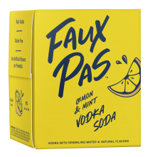 Faux Pas Lemon & Mint Vodka Soda 4 pk - 8.5 Oz Can