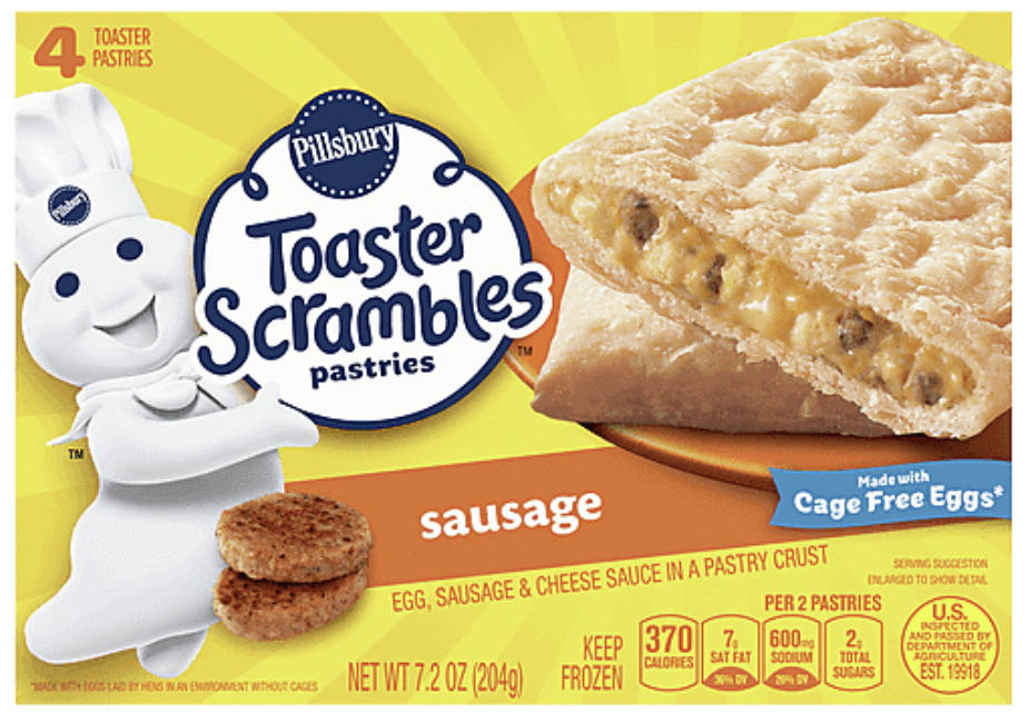 Pillsbury Toaster Scramblers Sausage Pastries 4ct - 7.2 oz