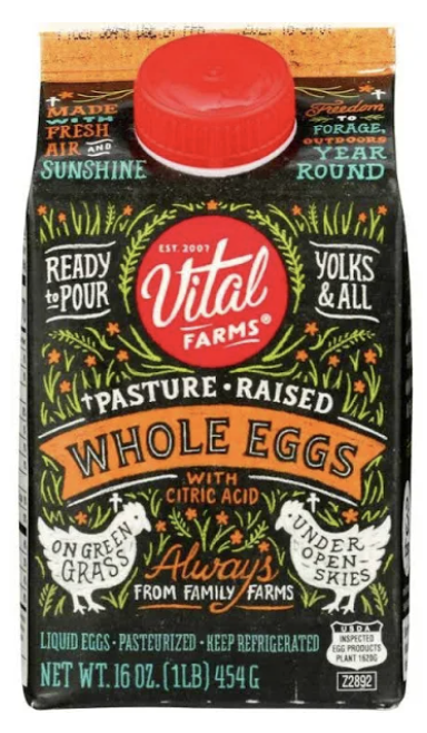 Vital Farms Pasture Raised Whole Eggs - 16 Oz