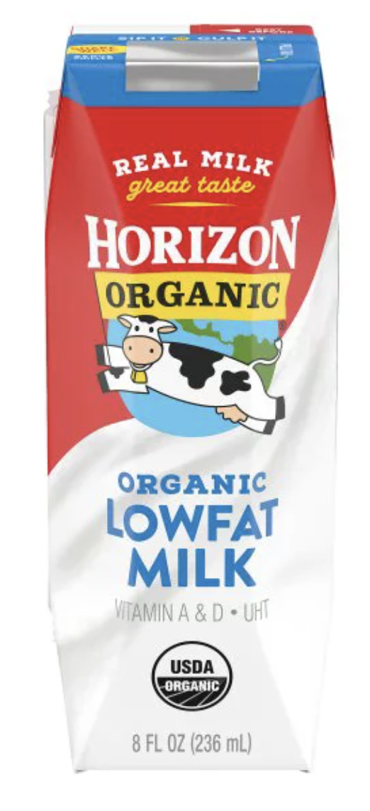 Horizon Organic Lowfat Milk Single - 8 fl oz