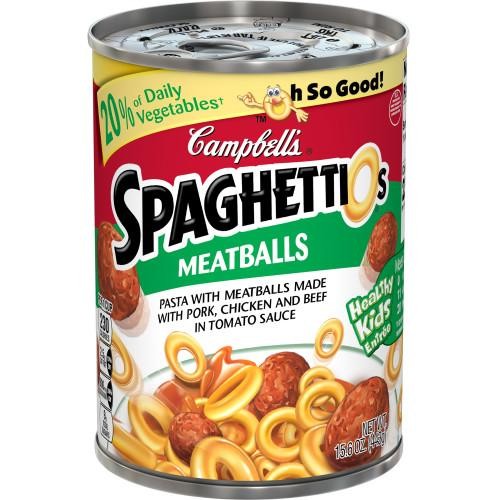 Campbell’s SpaghettiOs Canned Pasta with Meatballs - 15.6 Oz