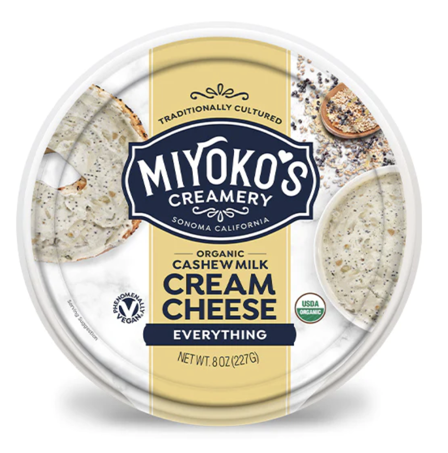 Miyoko's Vegan Organic Cashew Milk Cream Cheese, Everything - 8 Oz