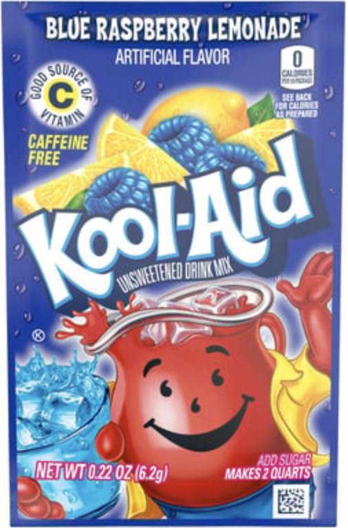 Kool-Aid Unsweetened Drink Mix Blue Raspberry Lemonade Gluten Free - 0.22 Oz