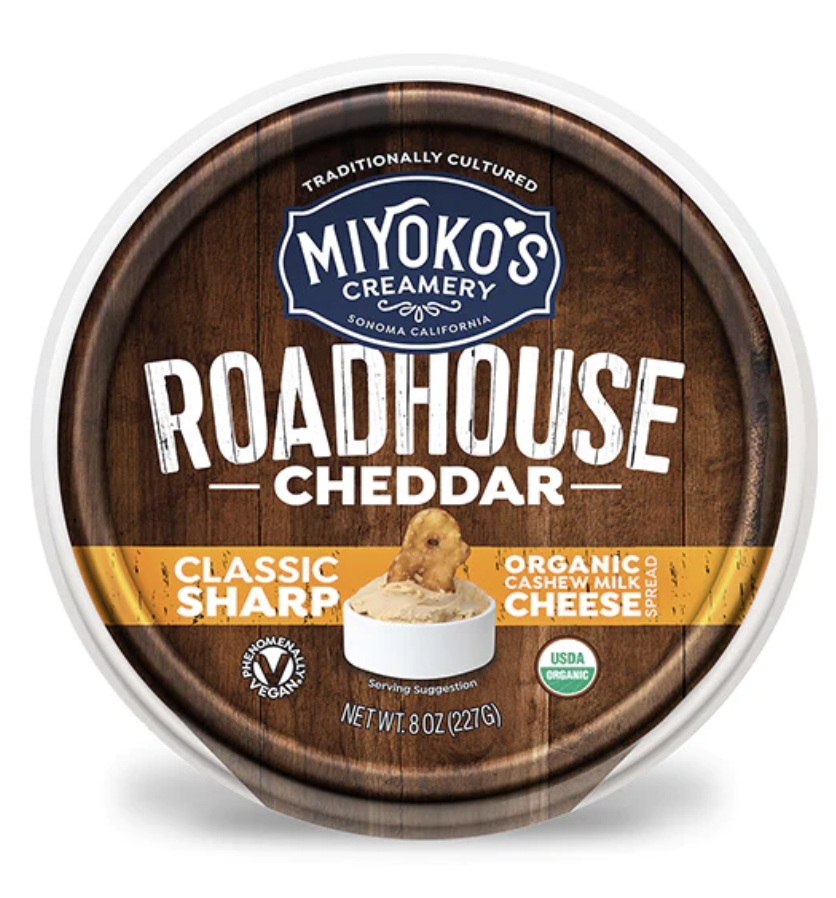 Miyoko's Vegan Organic Cashew Milk Cheese Spread, Roadhouse Cheddar Classic Sharp - 8 Oz