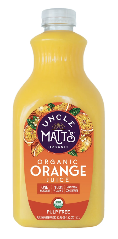 Uncle Matt's Organic Orange Juice Pulp Free - 52 Fl Oz