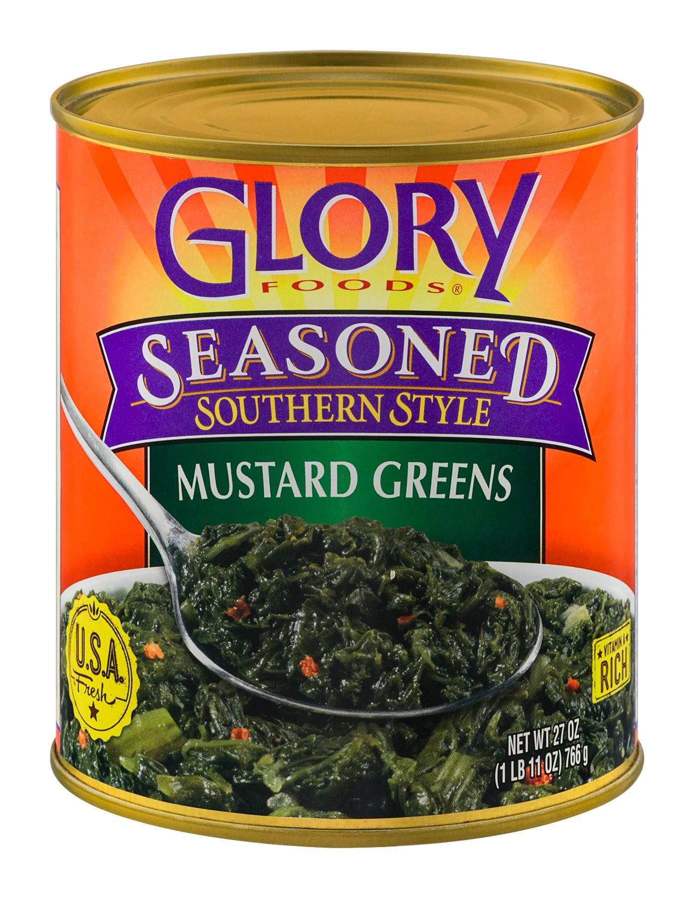 Glory Foods Seasoned Southern Style Mustard Greens - 27 Oz