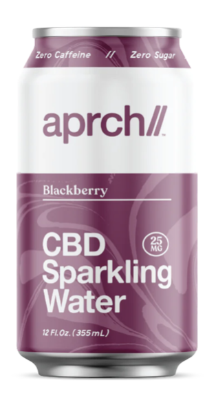 Aprch CBD Sparkling Water 25mg CBD, Blackberry - 12 Fl Oz