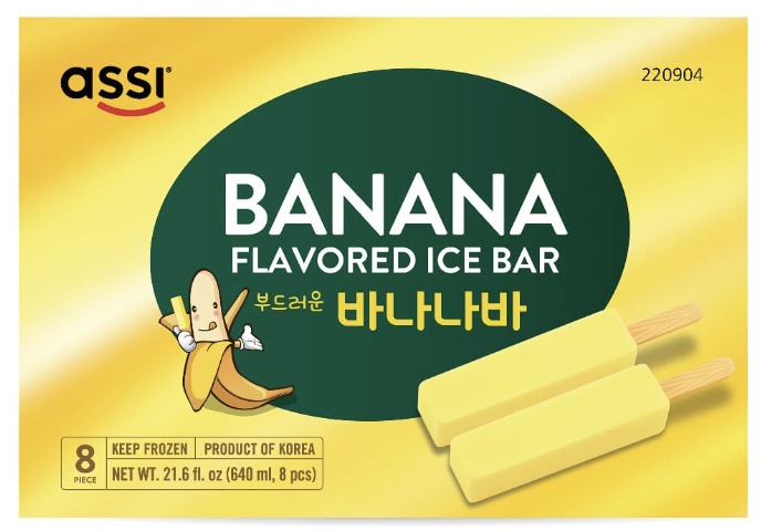 Assi Ice Bar Banana 8ct - 21.64 fl oz