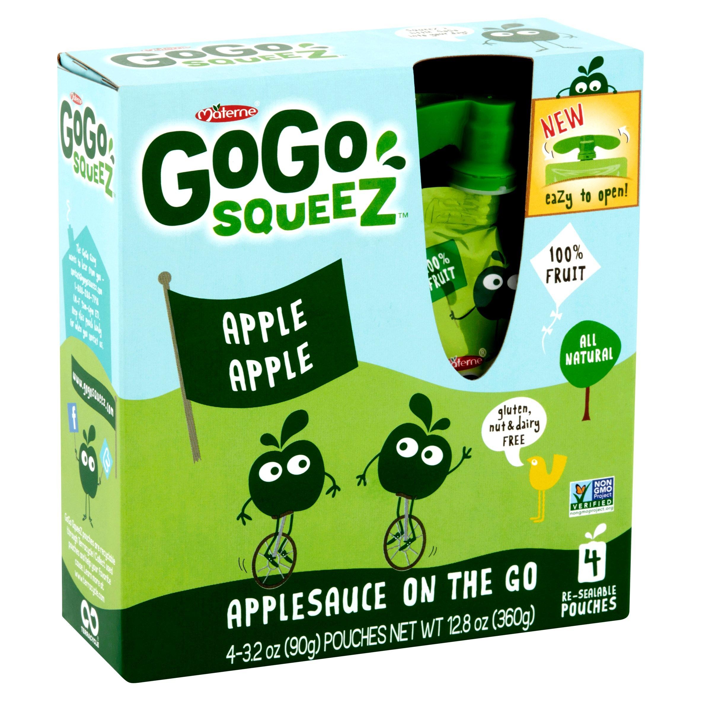 Materne GoGo Squeeze Apple Sauce Fruit On The Go 4-3.2oz