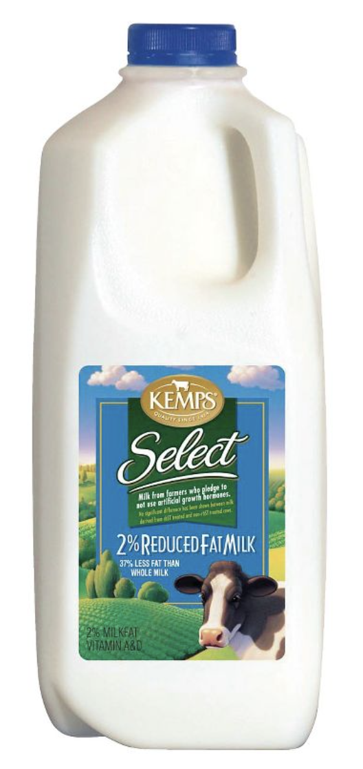 Kemps Select 2% Reduced Fat Milk - 0.5 Gal
