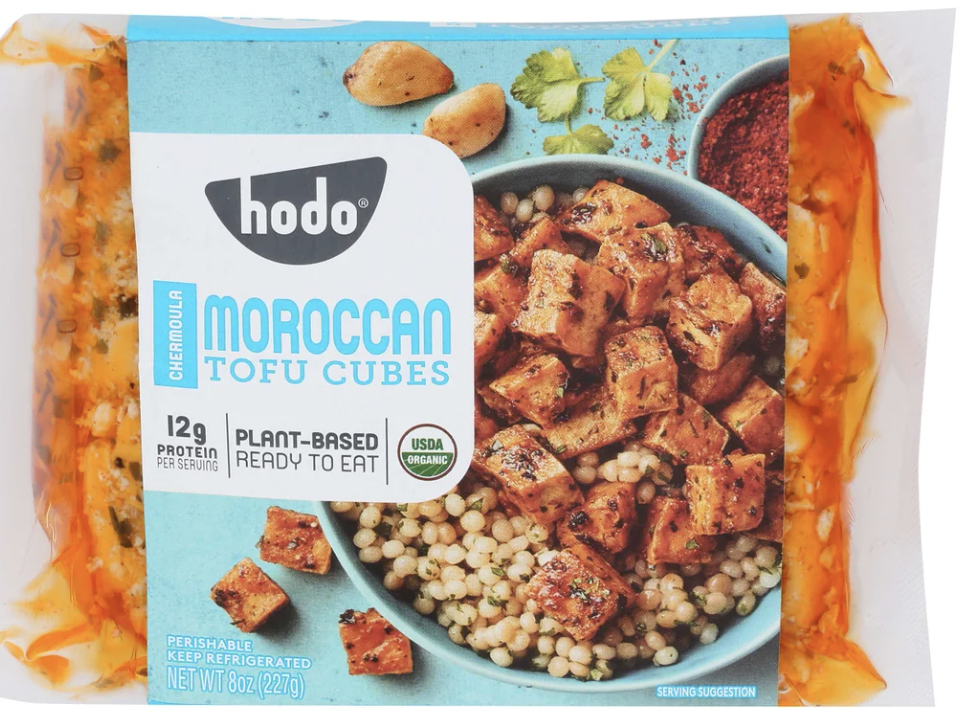 Hodo Organic Vegan Chermoula Moroccan Tofu Cubes Gluten Free - 8 Oz