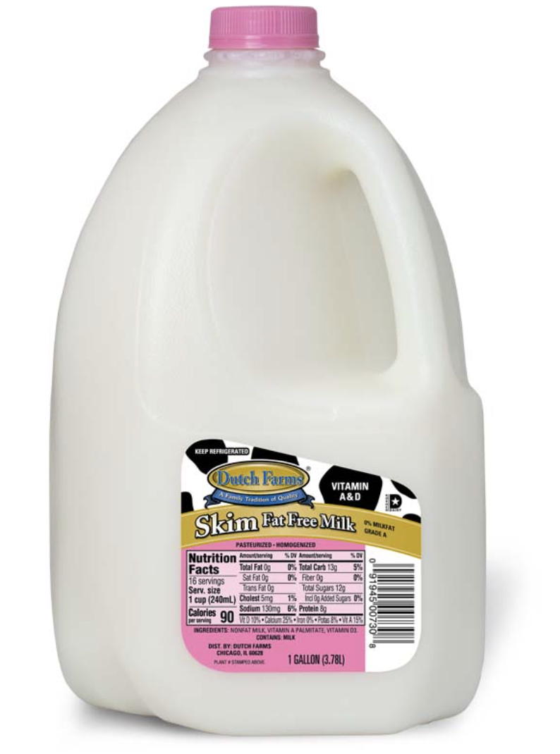 Dutch Farms Skim Fat Free Milk - 1 Gal