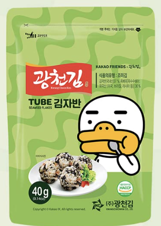 Kwang Cheon Kim Kakao Friends Tube Seaweed Flakes - 2.82 oz