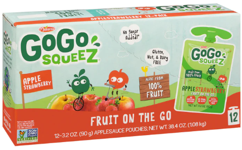 Materne GoGo Squeeze Apple Strawberry Fruit On The Go 12-3.2oz