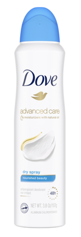 Dove Advanced Care Dry Spray Nourished Beauty Antiperspirant Deodorant - 3.8 Oz